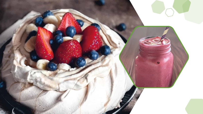 Pavlova-geïnspireerd dessert